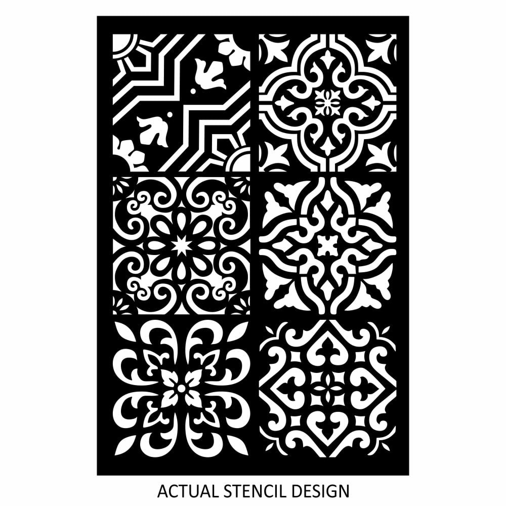Atma Moroccan Tile Stencil - Stencil Boutique