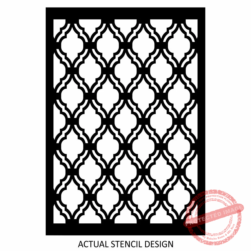 Azar Moroccan Trellis Stencil - Image 2