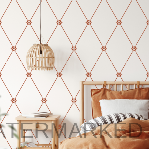 Botanical Diamond Trellis Stencil