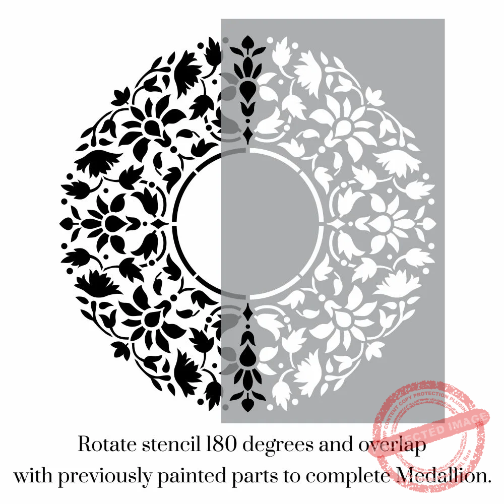 Elba Ceiling Medallion Stencil - Image 2