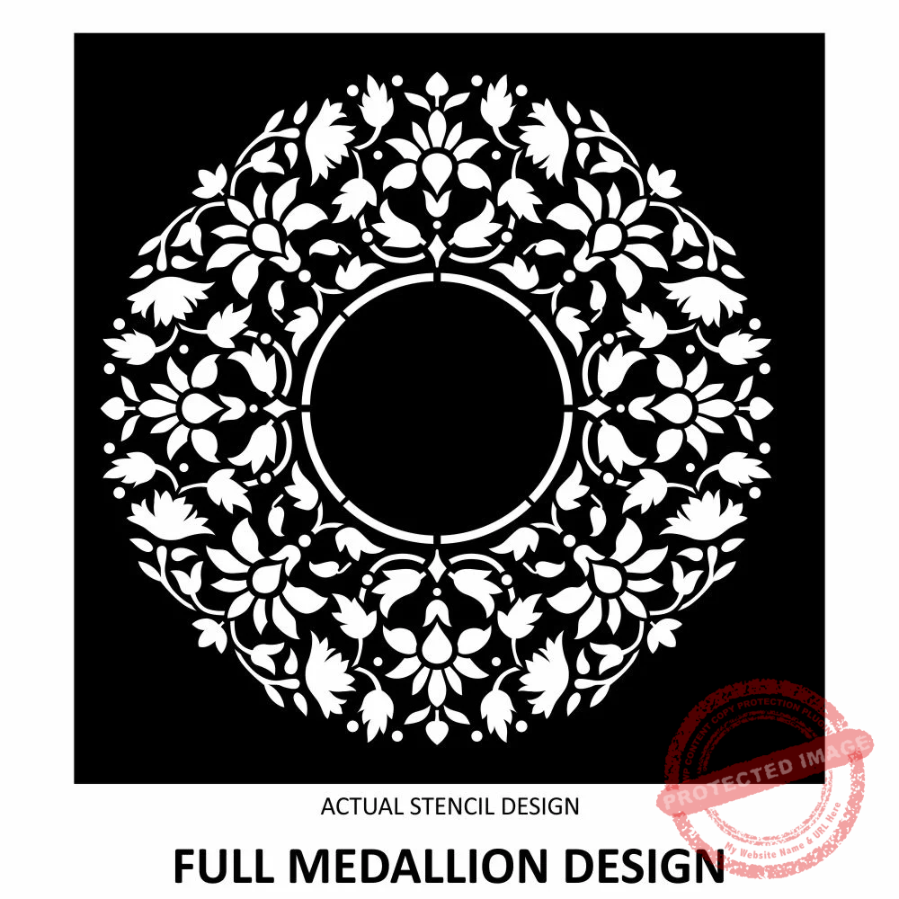 Elba Ceiling Medallion Stencil - Image 3