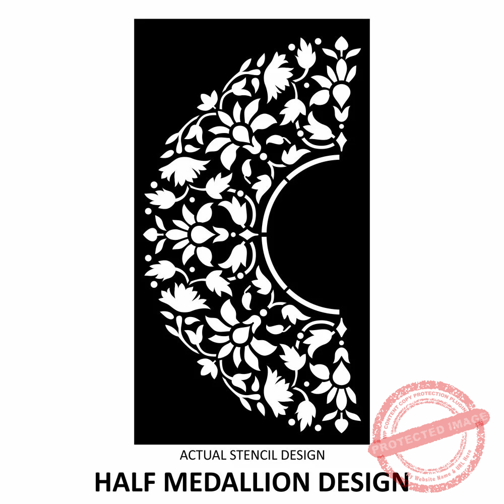 Elba Ceiling Medallion Stencil - Image 4