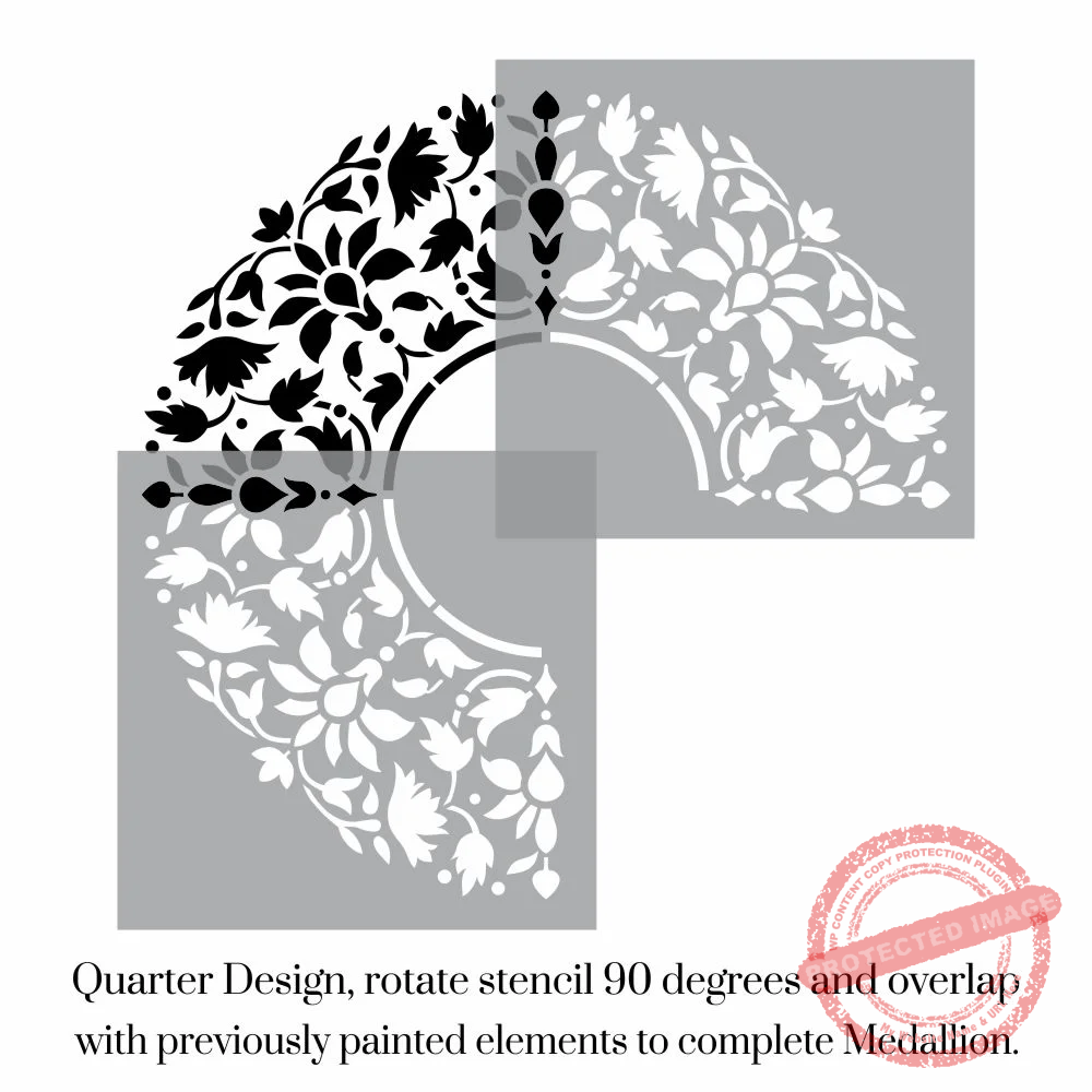 Elba Ceiling Medallion Stencil - Image 6