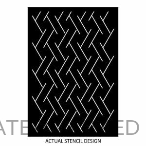 Herringbone Geometric Stencil - Stencil Boutique