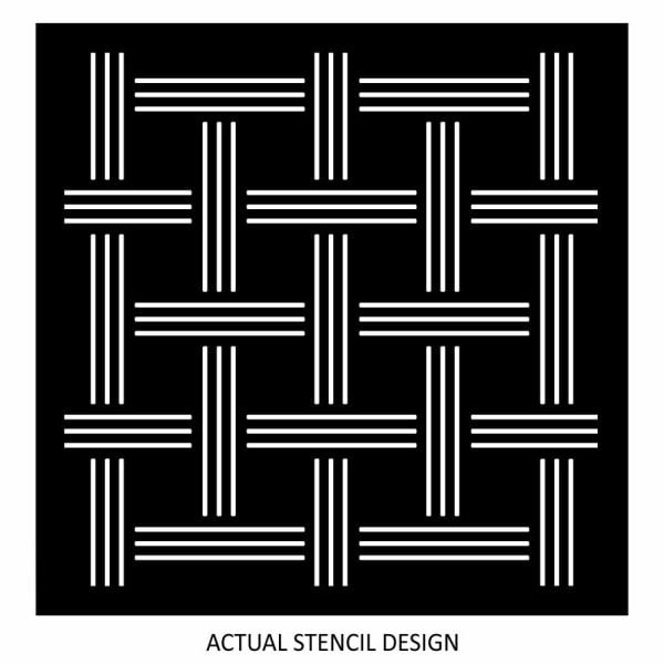 Modern Basket Weave Stencil - Image 2