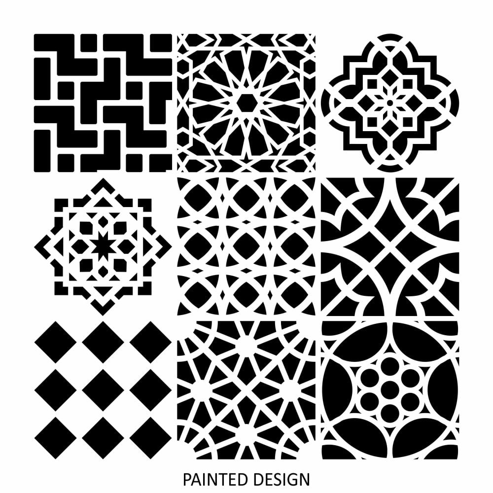 Modern Moroccan Tile Stencil - Stencil Boutique