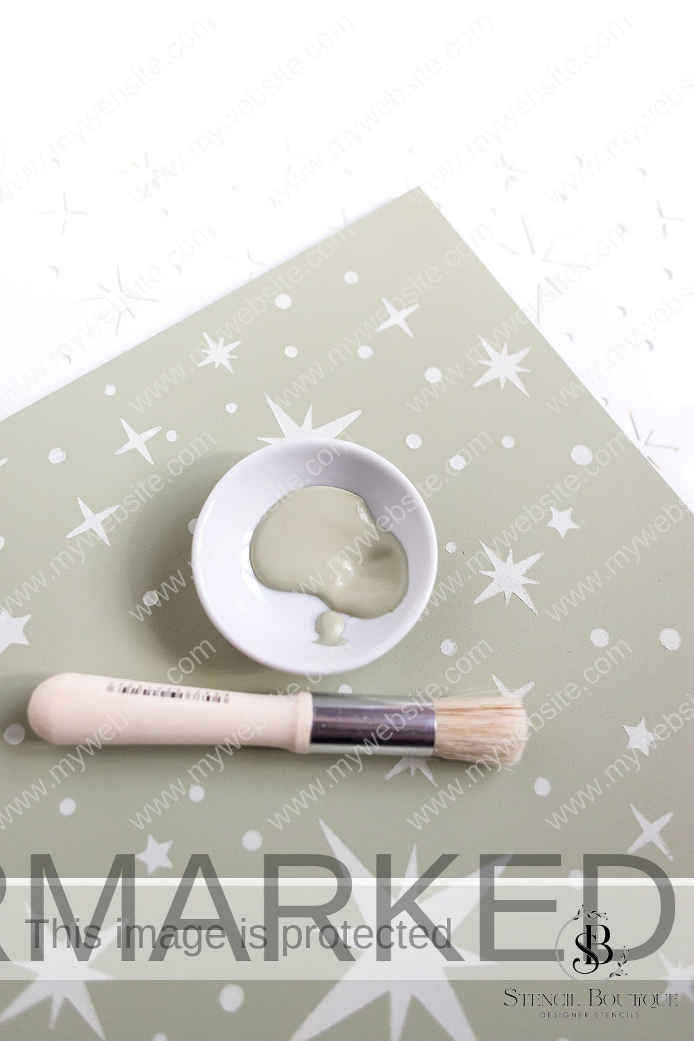Remember to test your colours and stencil technique before starting your project. Buy any of our decorative stencils in our stencil shop.