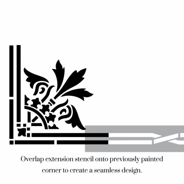 Scandicci Damask Corner Stencil Kit - Image 4