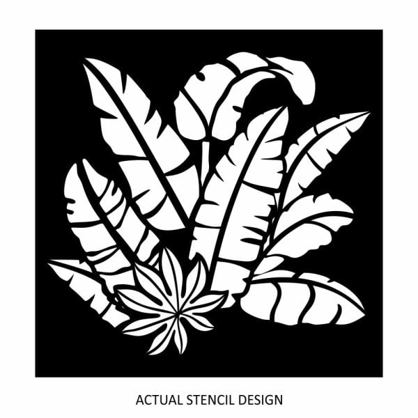 Summer Tropical Leafy Stencil - Image 2