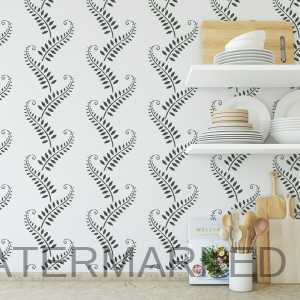 Valentina Leafy Scroll Wall Stencil