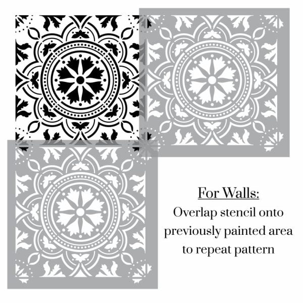 Venetsia Damask Tile Stencil - Image 4