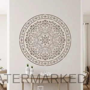 Anzia Floral Medallion Stencil