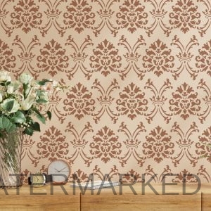 Buckingham Damask Allover Stencil