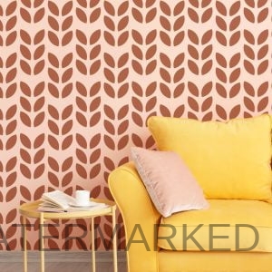 Deco Leaf Allover Stencil
