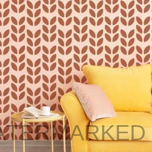 Deco Leaf Allover Stencil