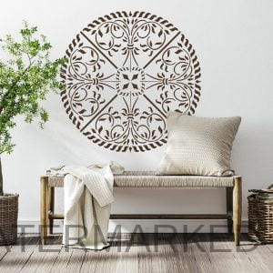 Edwardian Leafy Medallion Stencil