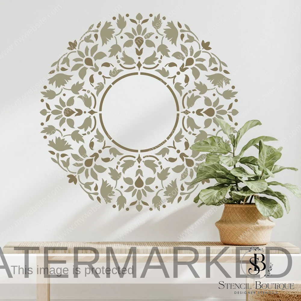 Elba Ceiling Medallion Stencil