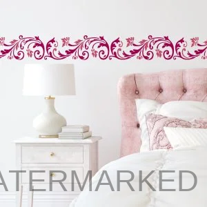 Ella Floral Border Stencil