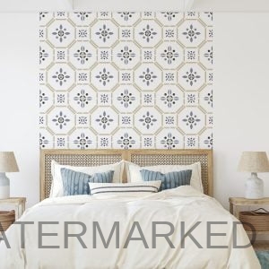 Floral Deco Tile Stencil