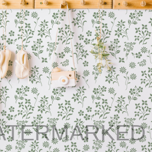 Flower Clusters Allover Stencil