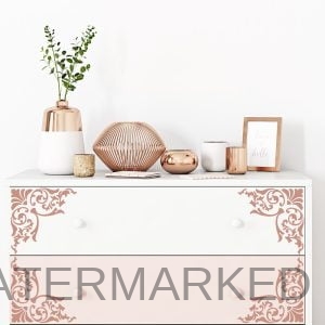 Formal Floral Corner Stencil