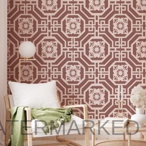 Geisha Floral Stencil