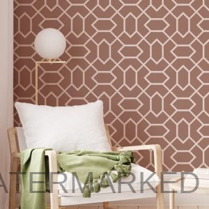 Geo Glam Wall Stencil