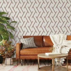 Herringbone Geometric Stencil