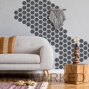 Honeycomb Hexagon Wall Stencil