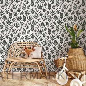 Jade Leafy Boho Wall Stencil