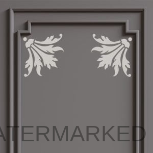 Leaf Baroque Corner Stencil