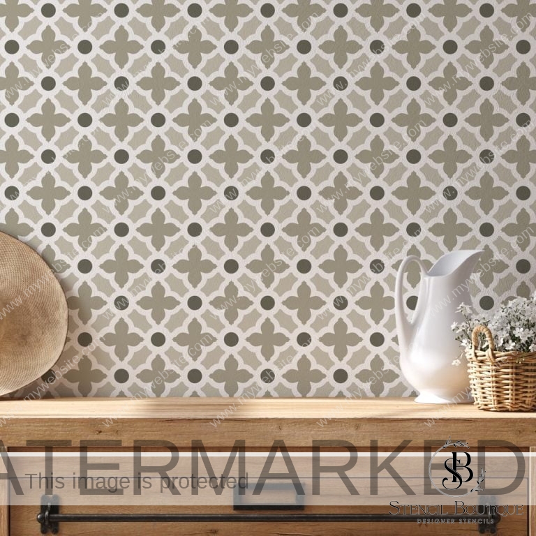 Marrakesh Moroccan Trellis Stencil - Stencil Boutique