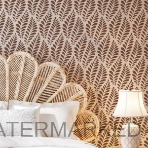 Mod Leafy Wall Stencil