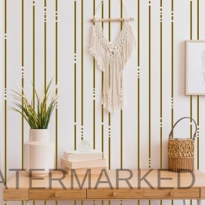 Modern Stripes Wall Stencil