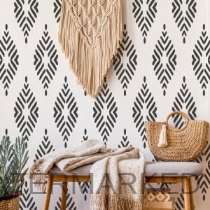 Noku Tribal Diamond Stencil