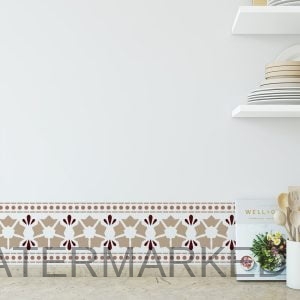 Palma Floral Border Stencil