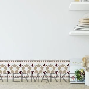 Palma Floral Border Stencil