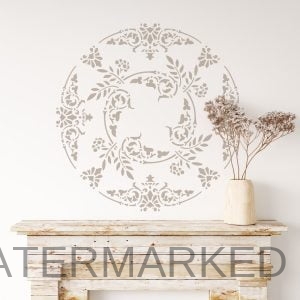 Parisian Floral Medallion Stencil