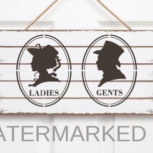Restroom Vintage Stencil