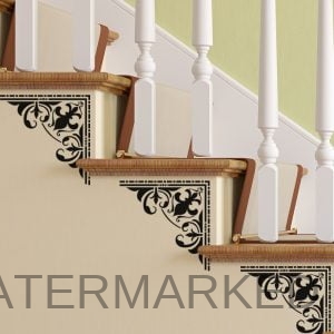 Spades Decorative Corner Stencil