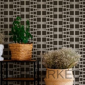 Square Deco Wallpaper Stencil