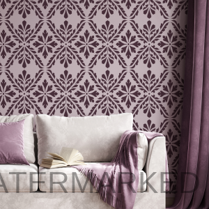 Vienne Leafy Diamond Stencil